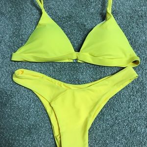 Yellow bathing suit